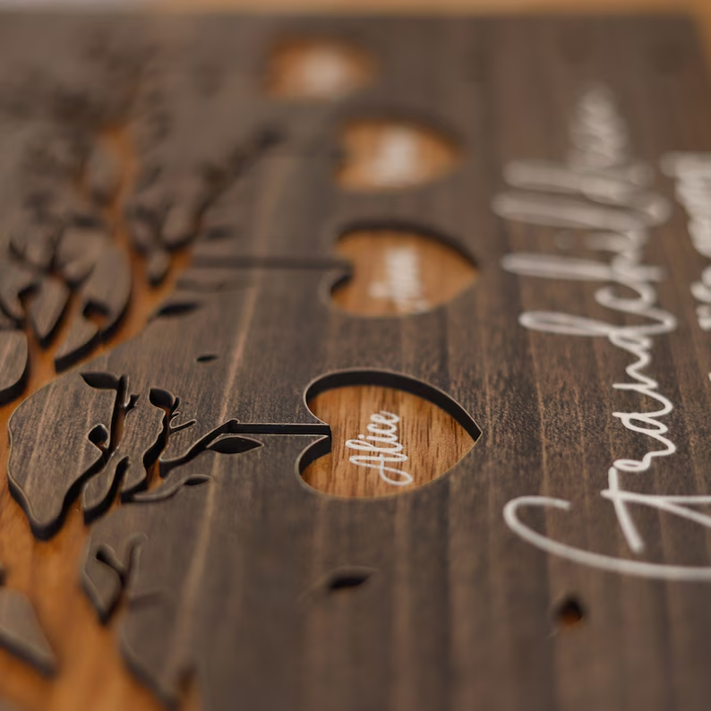 Personalized Grandchildren Sign - Custom Family Tree With Kids Names
