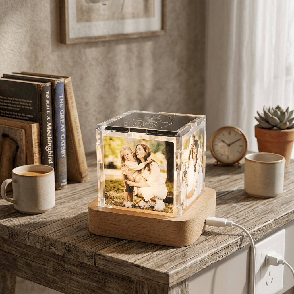 LED family photo lamp ornament "Family Glow" LED Photo Lamp Ornament - Canvasgiftco