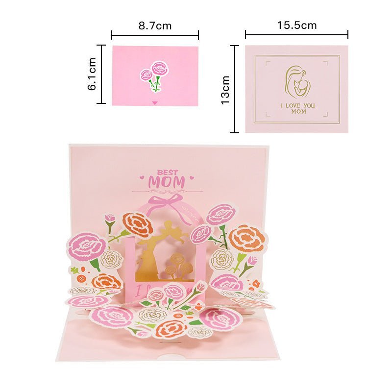 Mother's Day Gift Creative 3D Stereo Greeting Card - Canvasgiftco