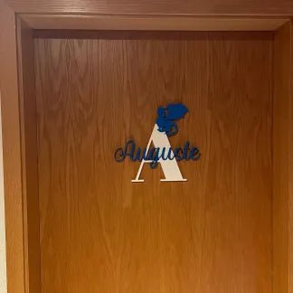 "My Initial, My Space" Personalized Monogram Bedroom Door Sign - Canvasgiftco