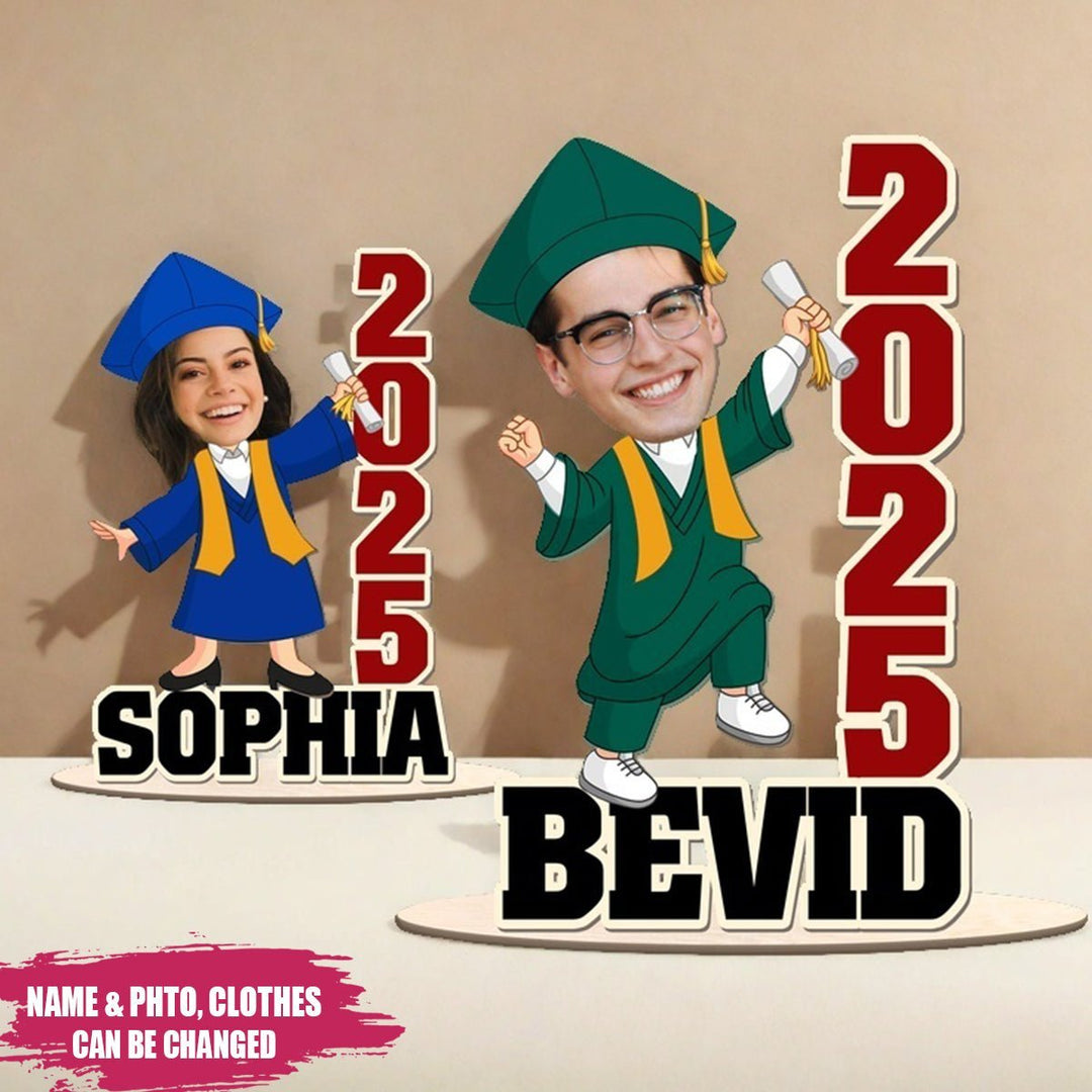 Personalized 2025 Graduation Gift, Desktop Stand - Upload Photo - Canvasgiftco