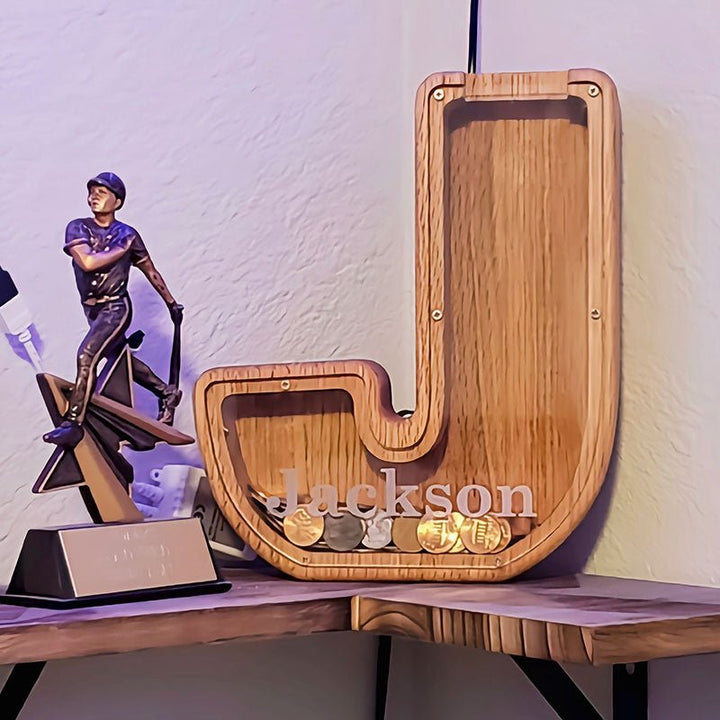 Personalized Boys/Girls Piggy Bank - Wood Gift For Kids - Canvasgiftco