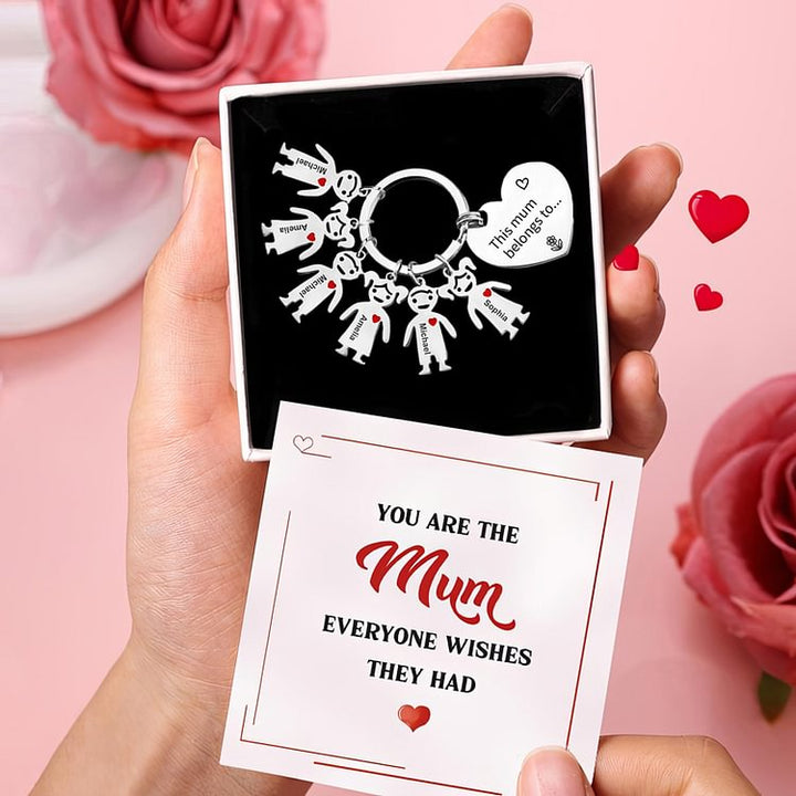 Personalized Children's Pendant Keychain - Gift For Mom - Canvasgiftco