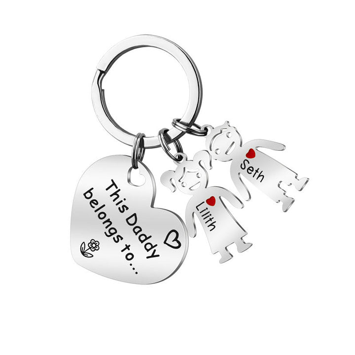 Personalized Children's Pendant Keychain - Gift For Mom - Canvasgiftco
