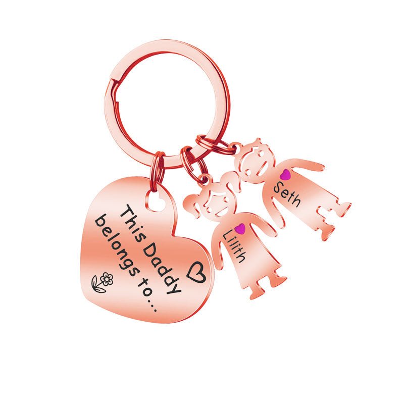 Personalized Children's Pendant Keychain - Gift For Mom - Canvasgiftco