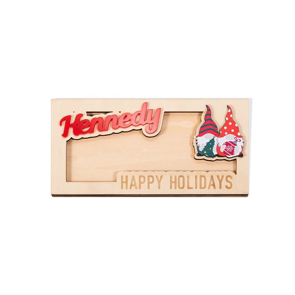 Personalized Christmas Wooden Envelope Money Holder - Canvasgiftco