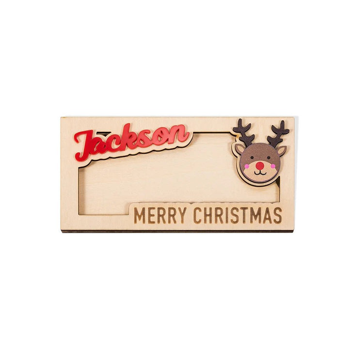 Personalized Christmas Wooden Envelope Money Holder - Canvasgiftco