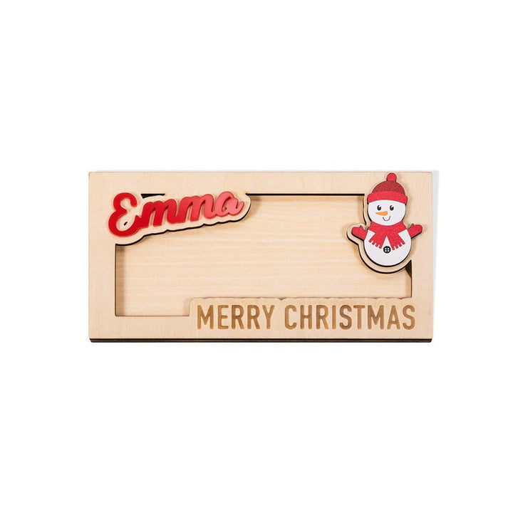 Personalized Christmas Wooden Envelope Money Holder - Canvasgiftco