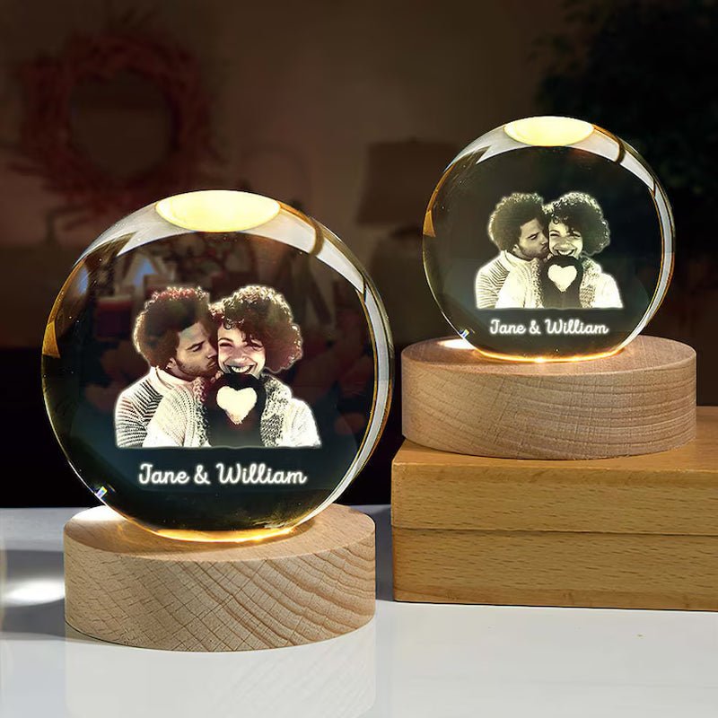 Personalized Crystal Ball Night Light - Canvasgiftco