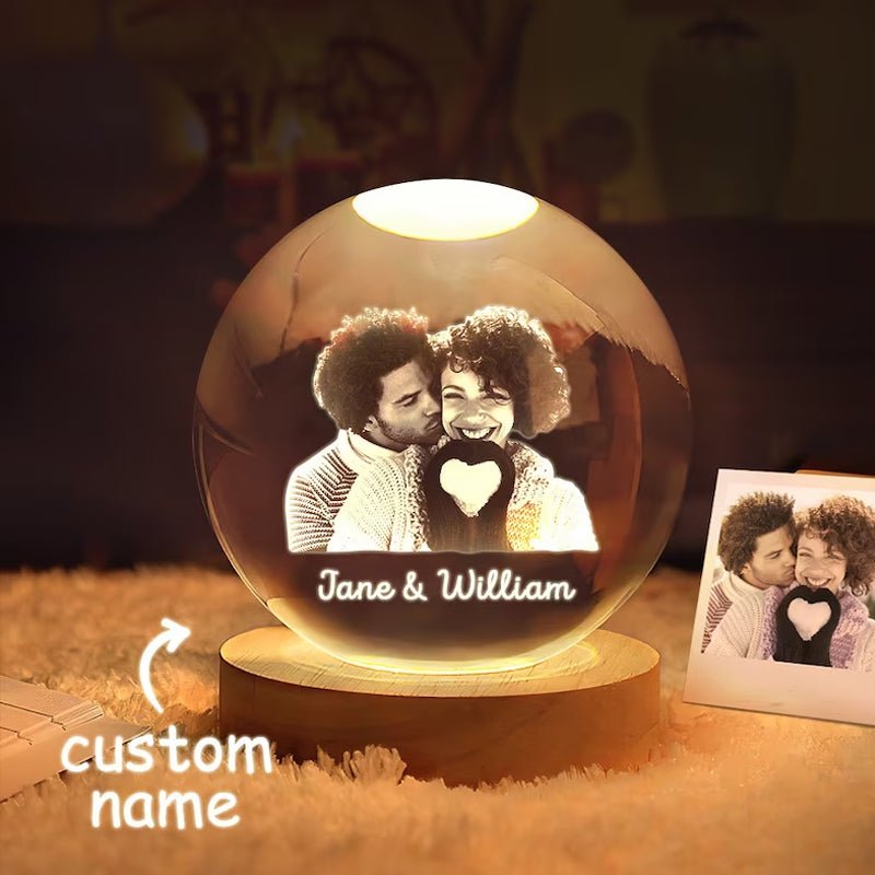 Personalized Crystal Ball Night Light - Canvasgiftco