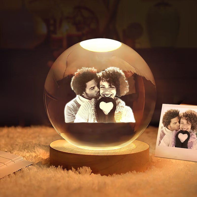 Personalized Crystal Ball Night Light - Canvasgiftco