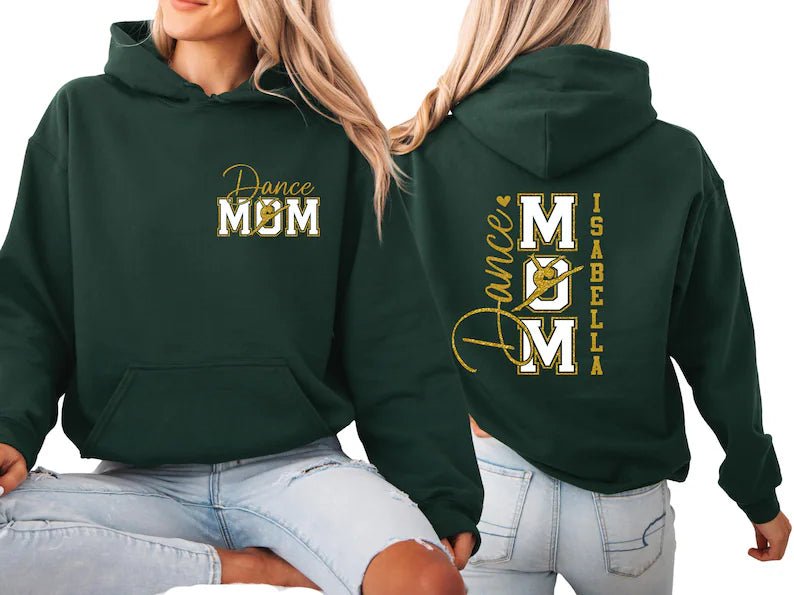 Personalized Dance Mom Glitter Sweatshirt with Dancer Name - Canvasgiftco