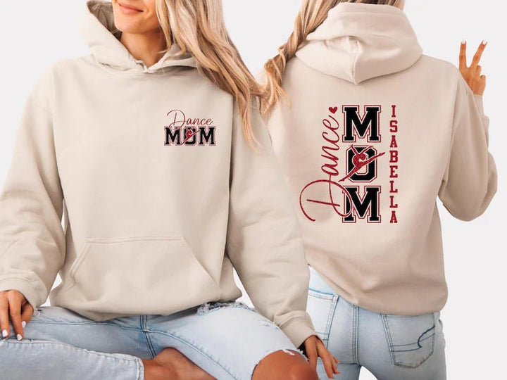 Personalized Dance Mom Glitter Sweatshirt with Dancer Name - Canvasgiftco