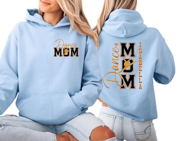Personalized Dance Mom Glitter Sweatshirt with Dancer Name - Canvasgiftco
