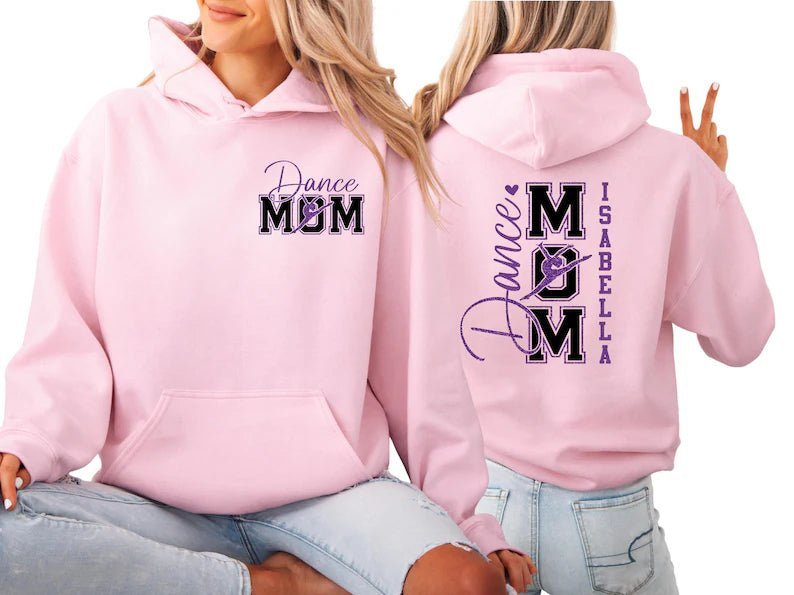 Personalized Dance Mom Glitter Sweatshirt with Dancer Name - Canvasgiftco
