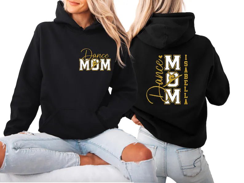Personalized Dance Mom Glitter Sweatshirt with Dancer Name - Canvasgiftco