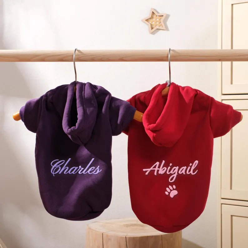 Personalized Dog Embroidered Hoodie - Canvasgiftco