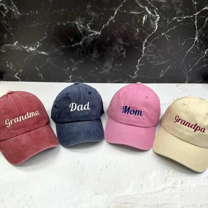 Personalized embroidered hats for moms - Canvasgiftco
