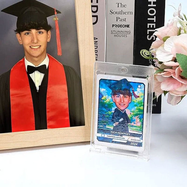 Personalized Encouraging American Cartoon Graduation Card - Canvasgiftco