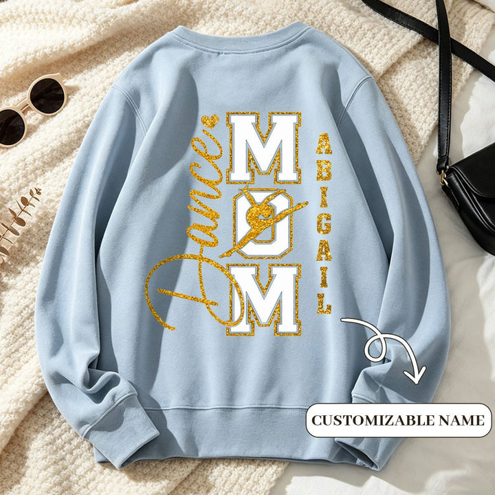 Personalized Glitter Sports Mom Sweatshirt - Canvasgiftco