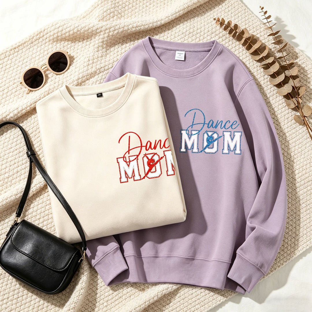 Personalized Glitter Sports Mom Sweatshirt - Canvasgiftco
