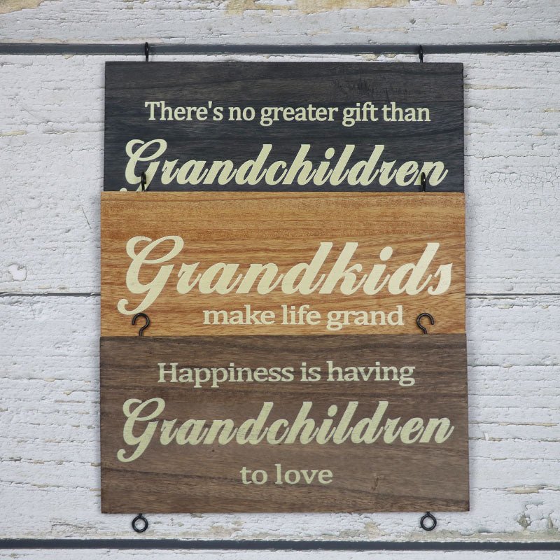 Personalized Grandkids Hanging Sign | 2024 Version Printed Design - Canvasgiftco