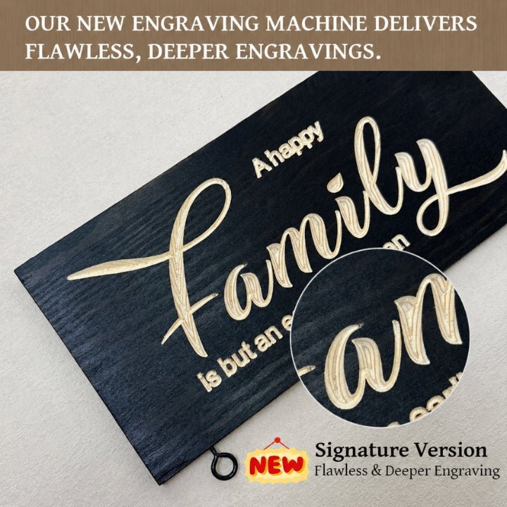 🆕 Personalized Grandkids Hanging Sign | Signature Engraved Version - Canvasgiftco