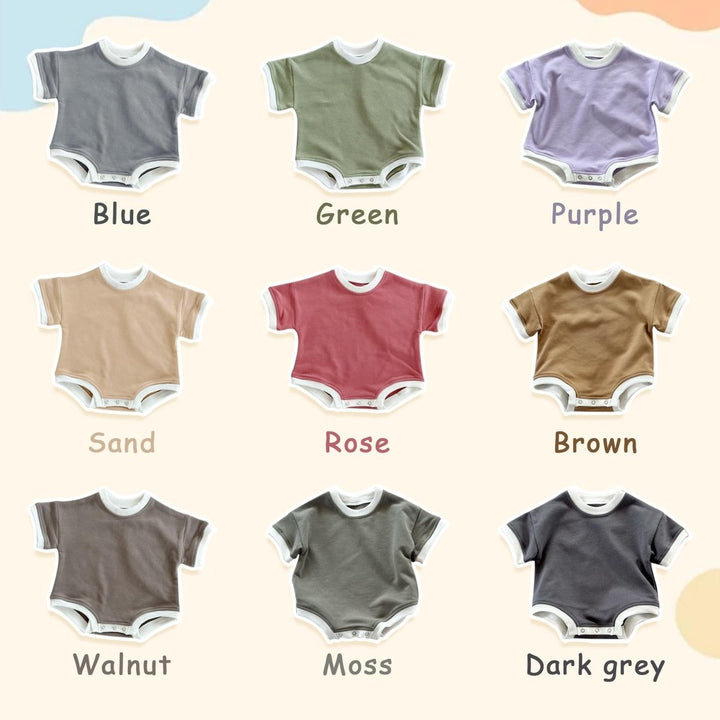 Personalized Hand-Embroidered Baby Romper – Baby-Safe Cotton Outfit - Canvasgiftco