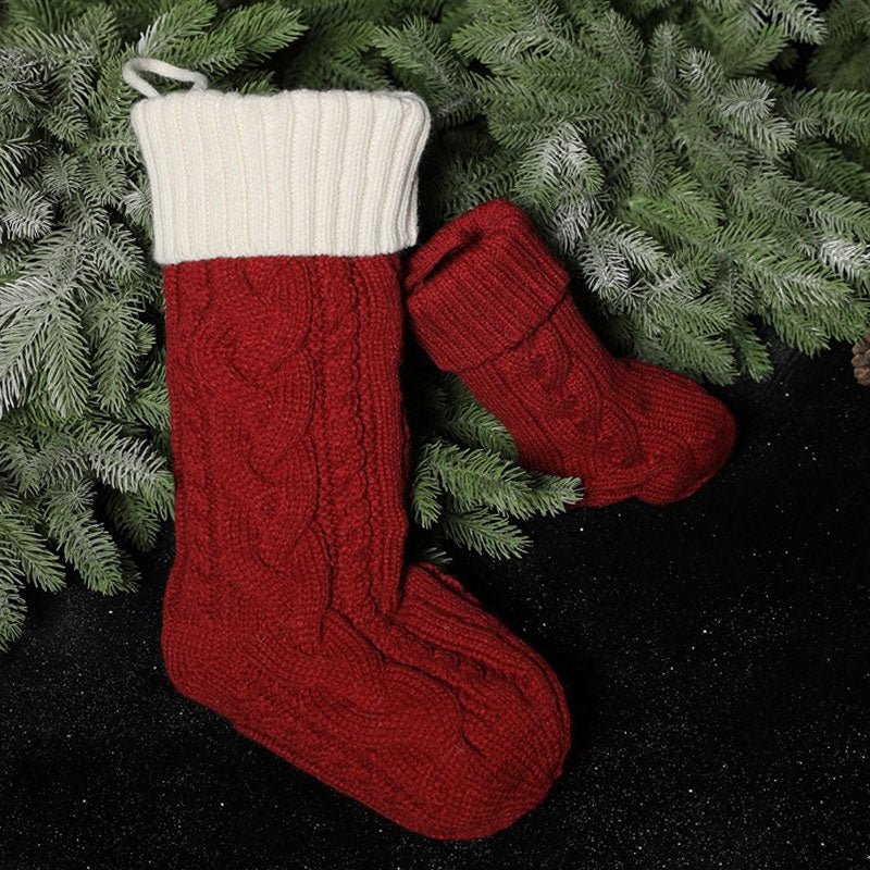 Personalized Hand Embroidered Christmas Stocking Decorations, Sock Gift Bags - Canvasgiftco