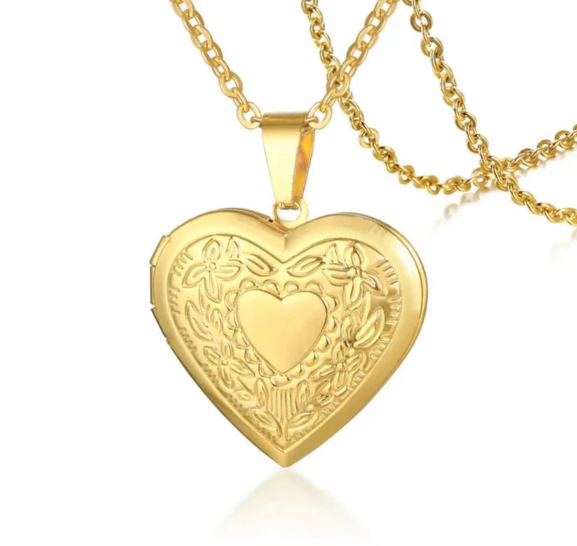 Personalized Heart Pattern Pendant Necklace - Canvasgiftco