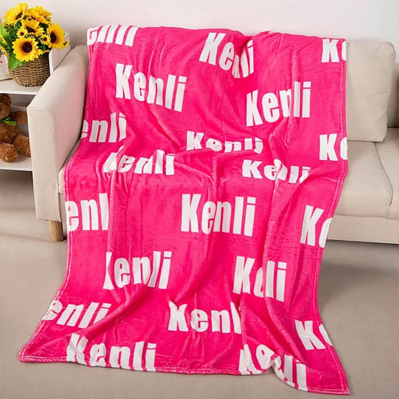 Personalized High - Quality Super Soft Name Family Blanket Birthday Christmas Gift for Kid Family - Canvasgiftco