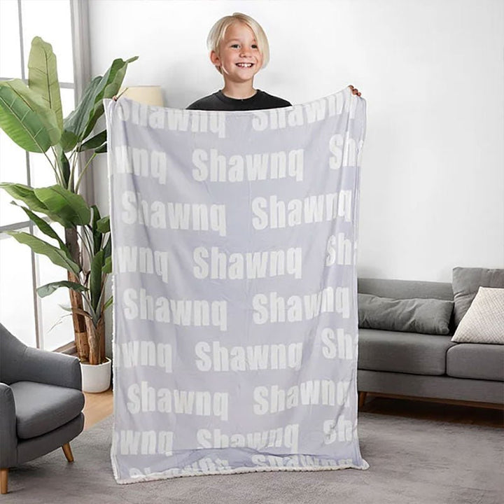Personalized High - Quality Super Soft Name Family Blanket Birthday Christmas Gift for Kid Family - Canvasgiftco
