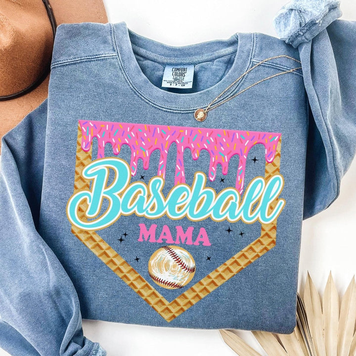 Personalized Ice Cream - Themed Sports Mom T-Shirt with Name & Number – Custom Baseball Mama Shirt - Canvasgiftco