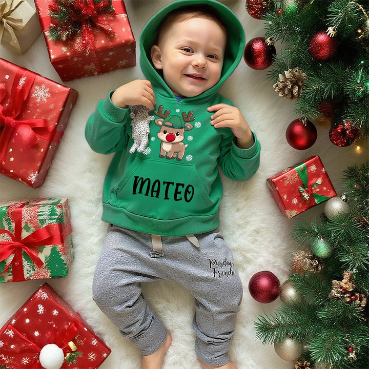 Personalized Kids Lovely Christmas Hoodie - Canvasgiftco