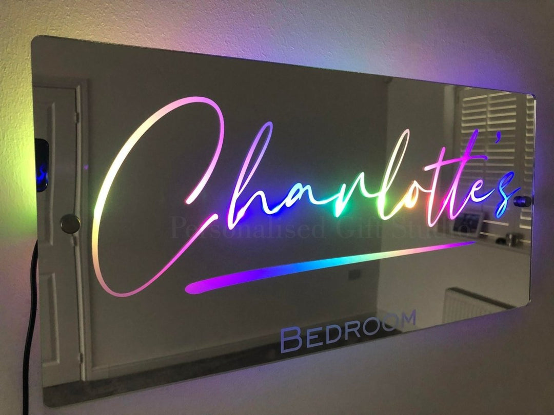 Personalized Light Up Name Mirror - Canvasgiftco