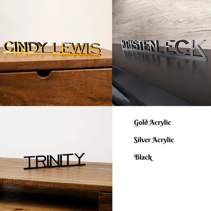 Personalized Mirror Acrylic Name Three - dimensional Sign Nursery Decoration - Canvasgiftco