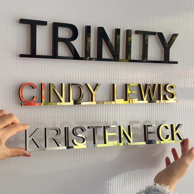 Personalized Mirror Acrylic Name Three - dimensional Sign Nursery Decoration - Canvasgiftco