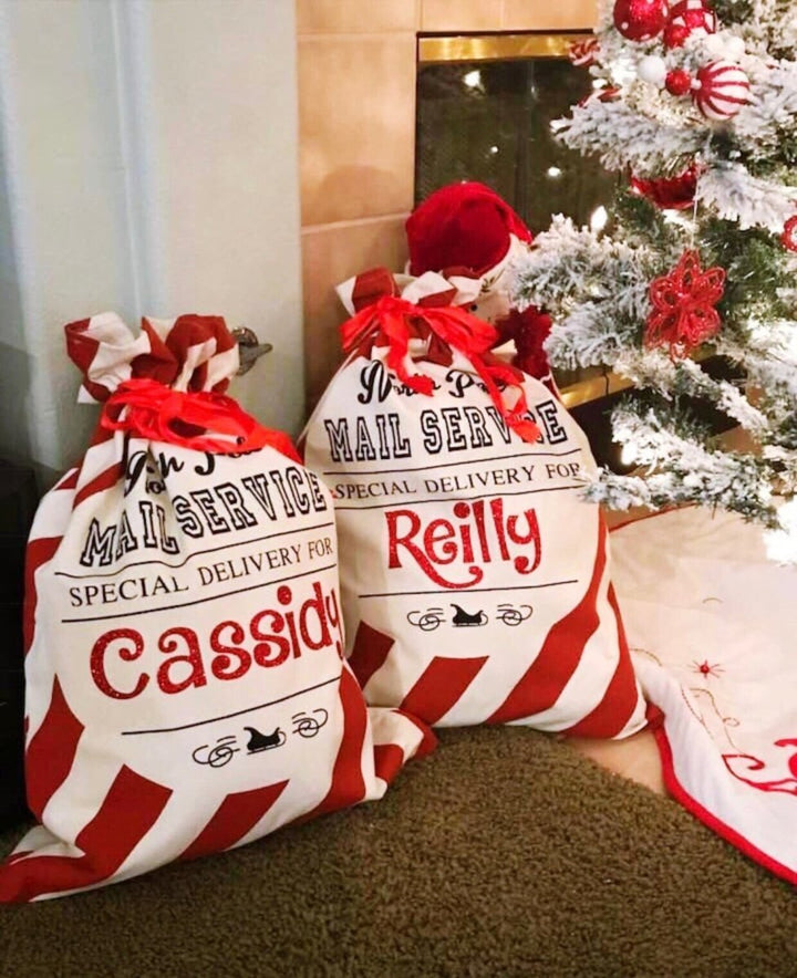 Personalized Name Christmas Gift Bag - Canvasgiftco