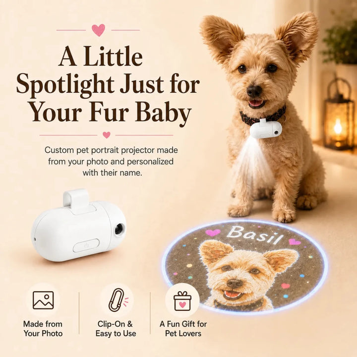 🐾 Personalized Pet Night Slide Projector Light – Custom Photo LED Glow - Canvasgiftco