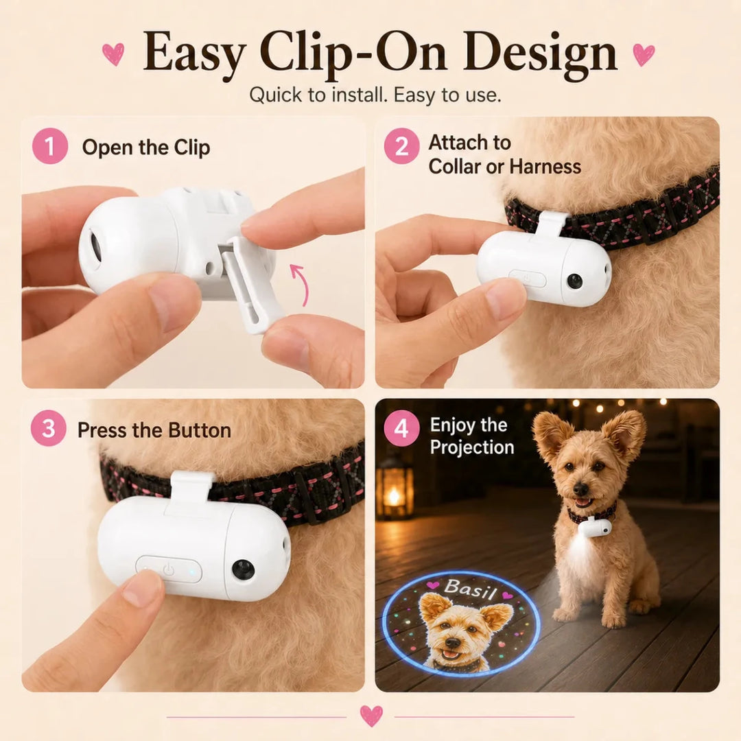 🐾 Personalized Pet Night Slide Projector Light – Custom Photo LED Glow - Canvasgiftco