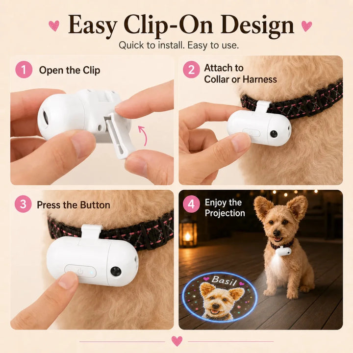 🐾 Personalized Pet Night Slide Projector Light – Custom Photo LED Glow - Canvasgiftco