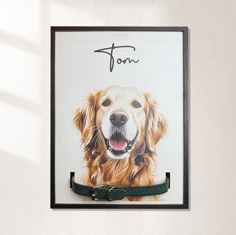 Personalized Pet Portrait with Collar Display – A Timeless Tribute to Your Beloved Companion - Canvasgiftco