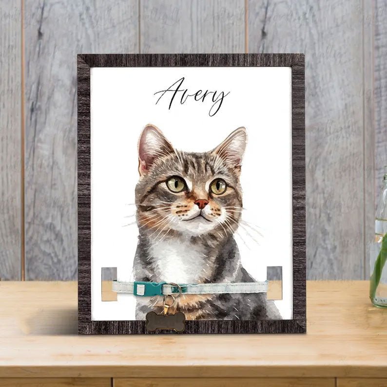 Personalized Pet Portrait with Collar Display – A Timeless Tribute to Your Beloved Companion - Canvasgiftco