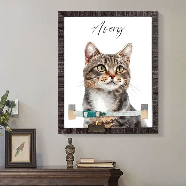 Personalized Pet Portrait with Collar Display – A Timeless Tribute to Your Beloved Companion - Canvasgiftco