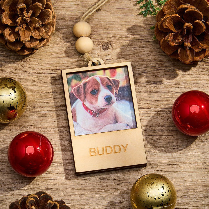 Personalized Photo Christmas Ornament Wooden Frame Ornament for Christmas Gifts - Canvasgiftco