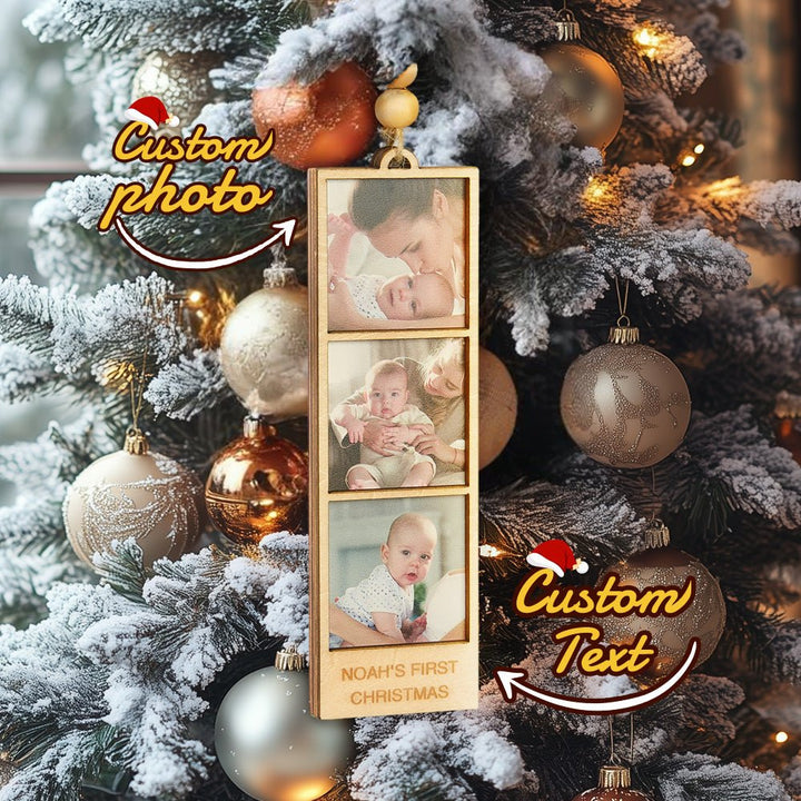 Personalized Photo Christmas Ornament Wooden Frame Ornament for Christmas Gifts - Canvasgiftco