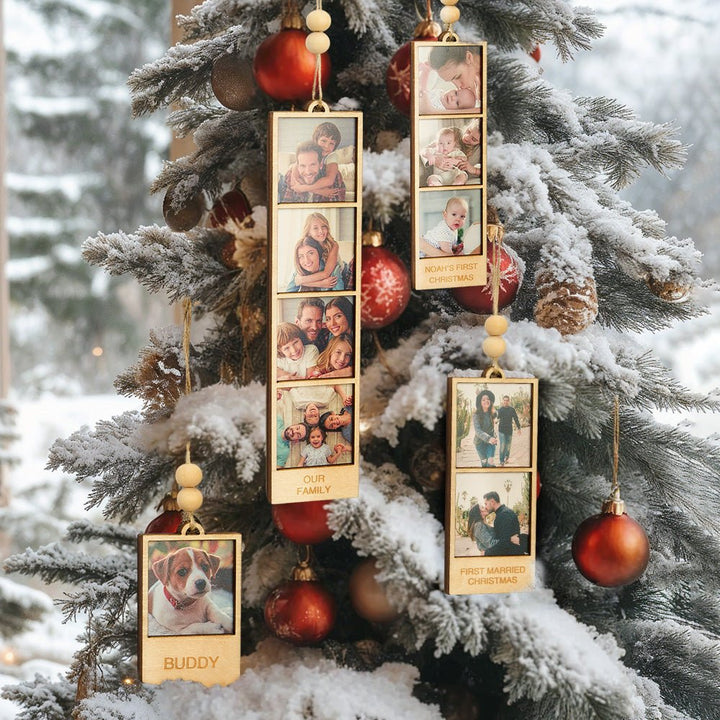 Personalized Photo Christmas Ornament Wooden Frame Ornament for Christmas Gifts - Canvasgiftco