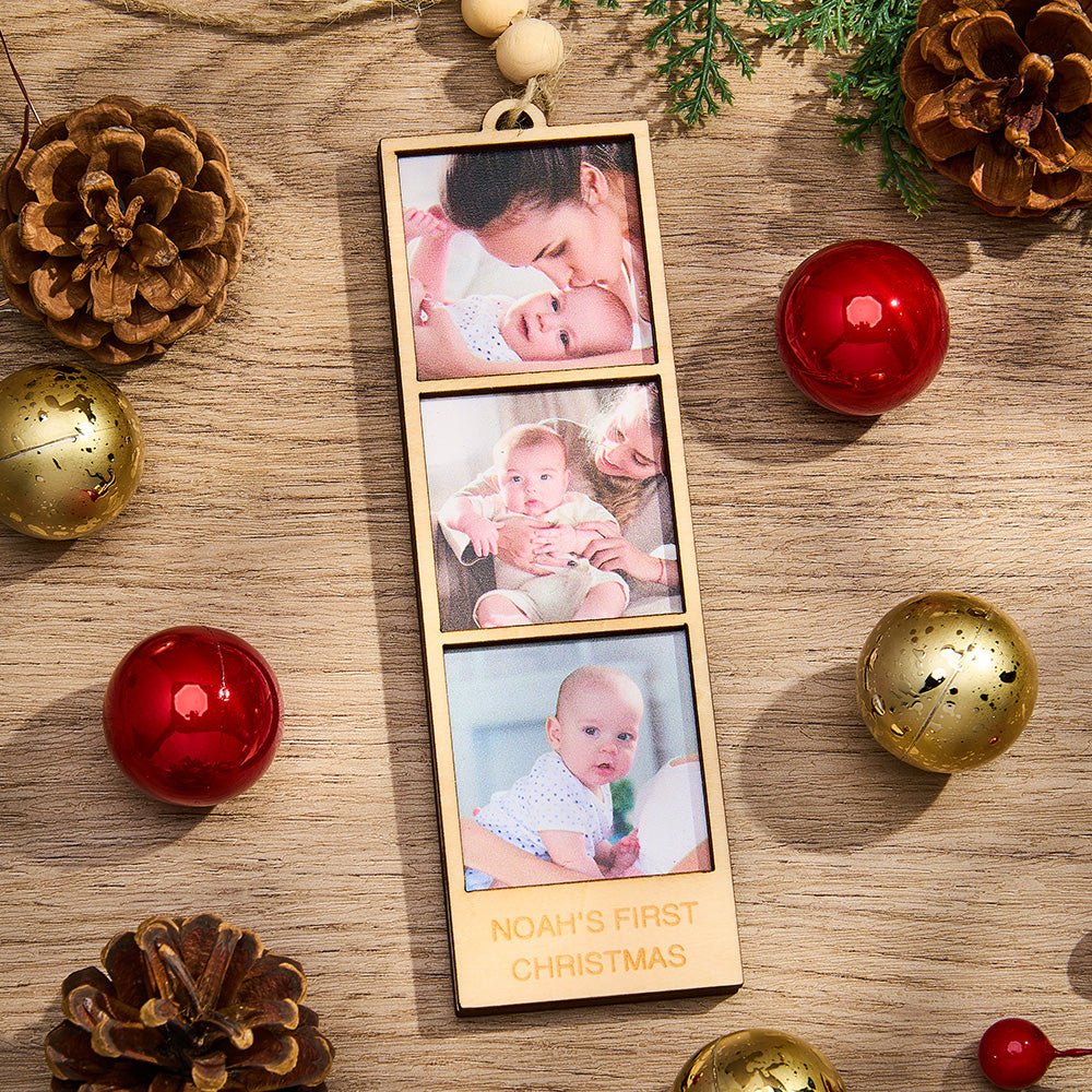 Personalized Photo Christmas Ornament Wooden Frame Ornament for Christmas Gifts - Canvasgiftco