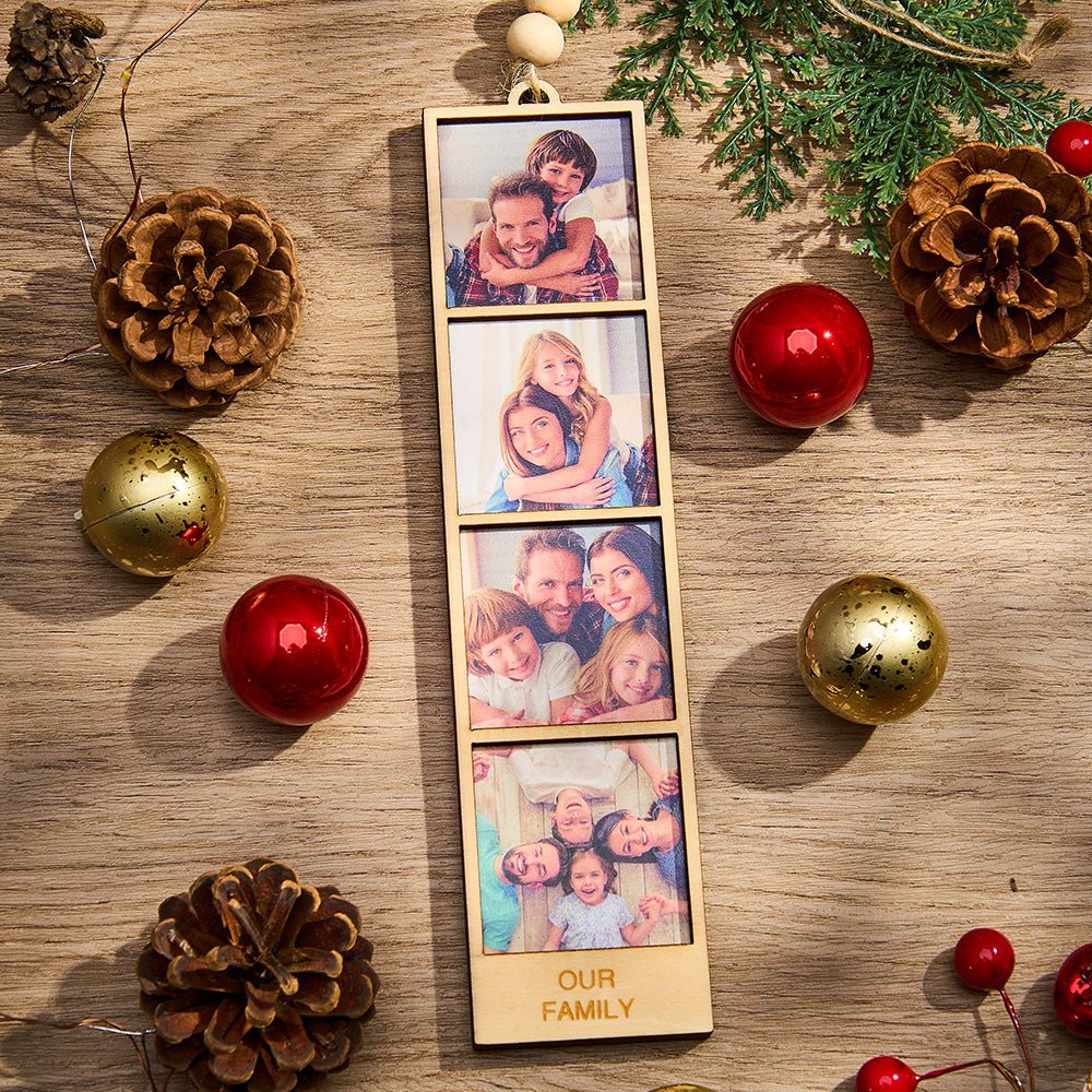 Personalized Photo Christmas Ornament Wooden Frame Ornament for Christmas Gifts - Canvasgiftco