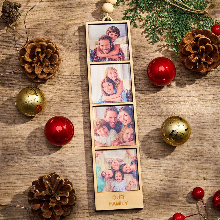 Personalized Photo Christmas Ornament Wooden Frame Ornament for Christmas Gifts - Canvasgiftco